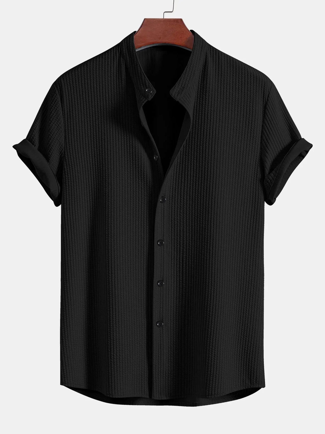 Monsy - Ribbed Collar Shirt